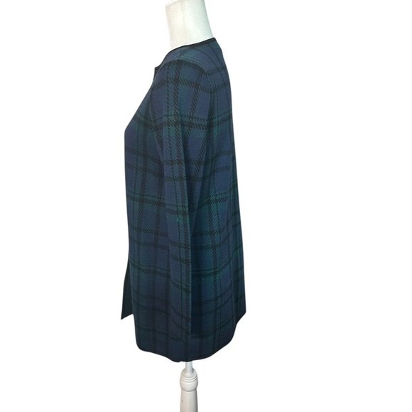 Talbots Blue and Green Tartan 100% Merino Wool Blazer - Picture 5 of 6